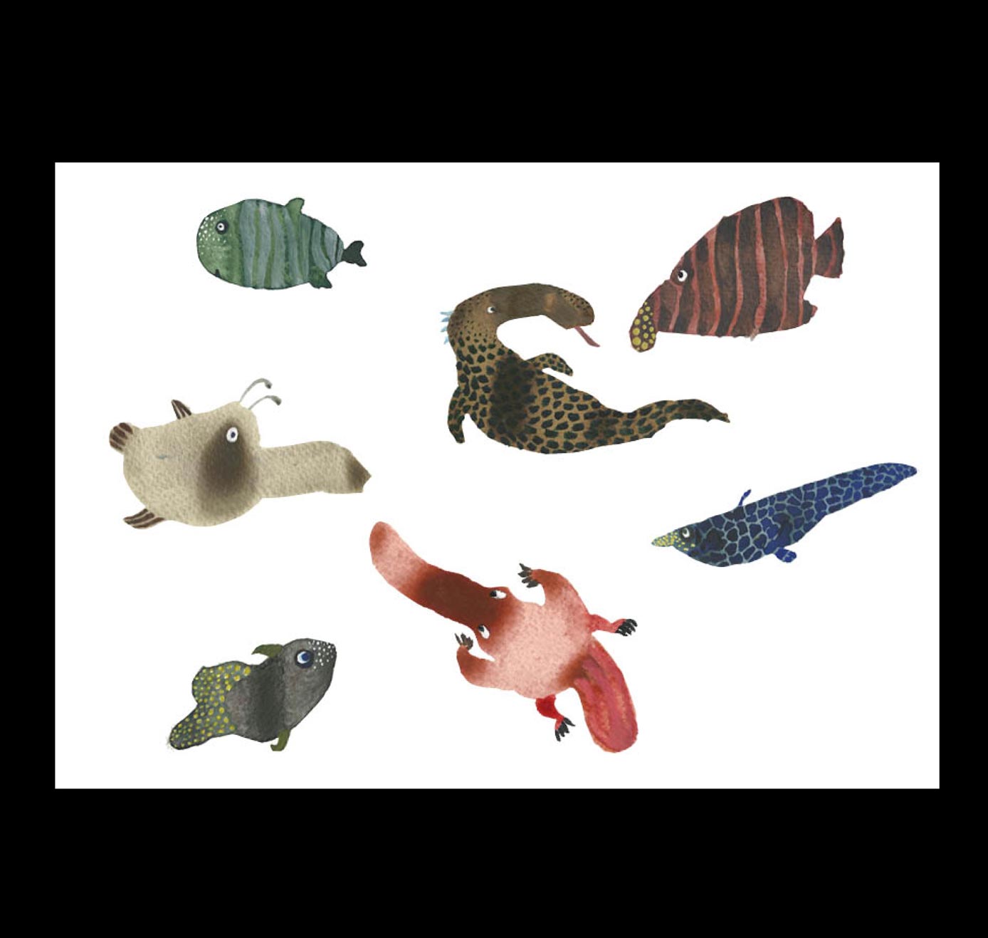 jolanda.works - Kartenset "Mittelmeerbegegnungen" (5 Stück)