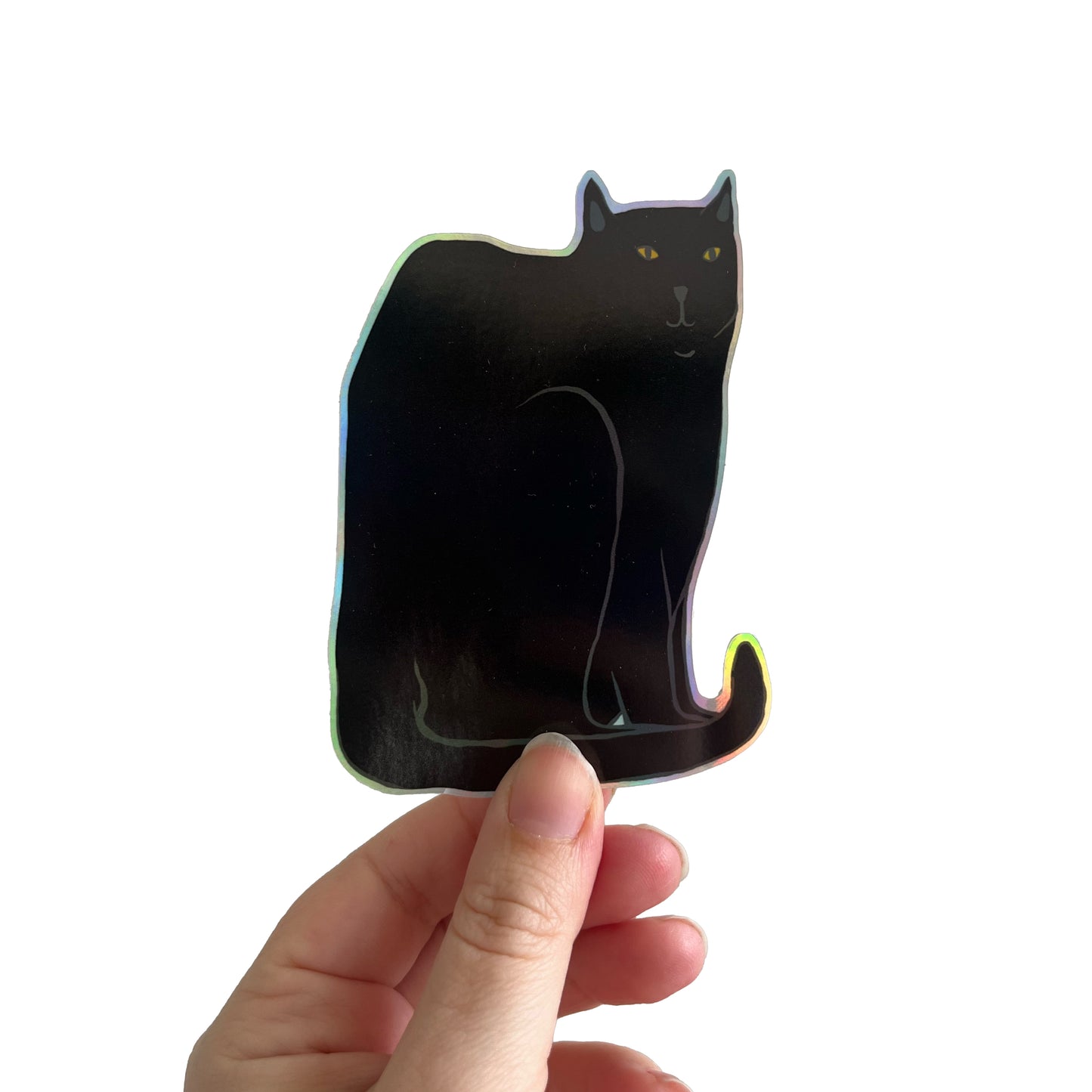 Jolanda Epprecht - Holografische Sticker "Katze Schwarz" (5 Stück)