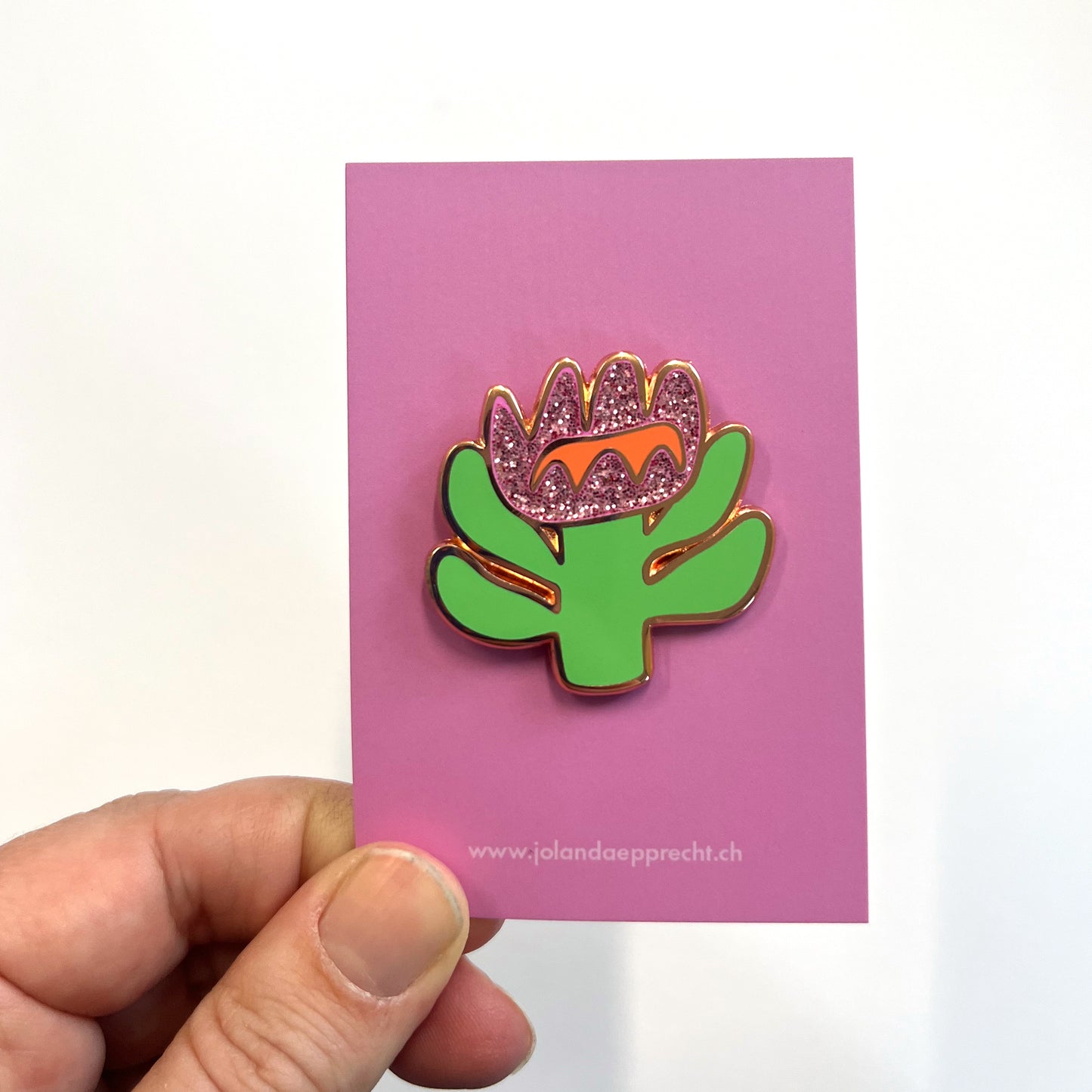 Jolanda Epprecht - Pin "Glitzertulpe" (5 Stück)