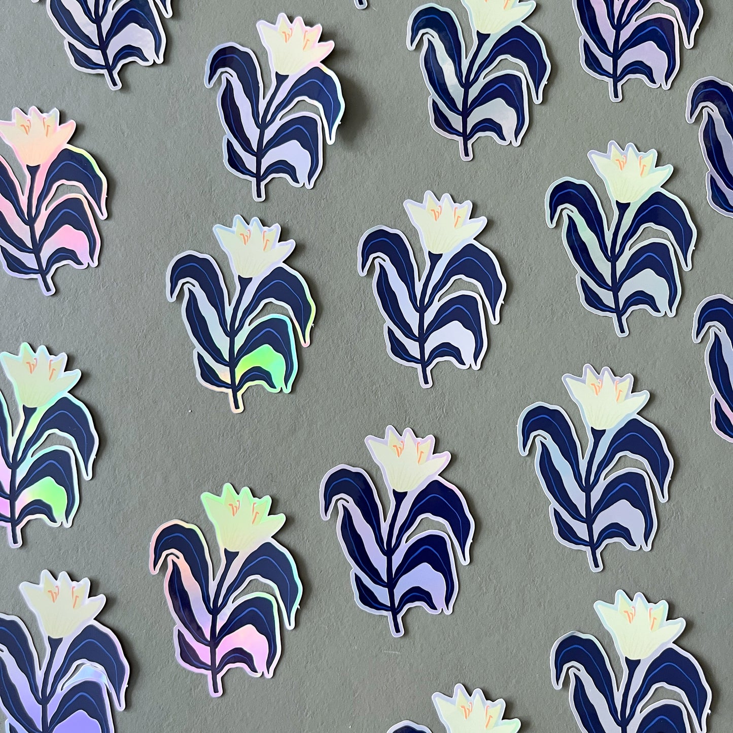 Jolanda Epprecht - Holografischer Sticker "Lilie" (5 Stück)