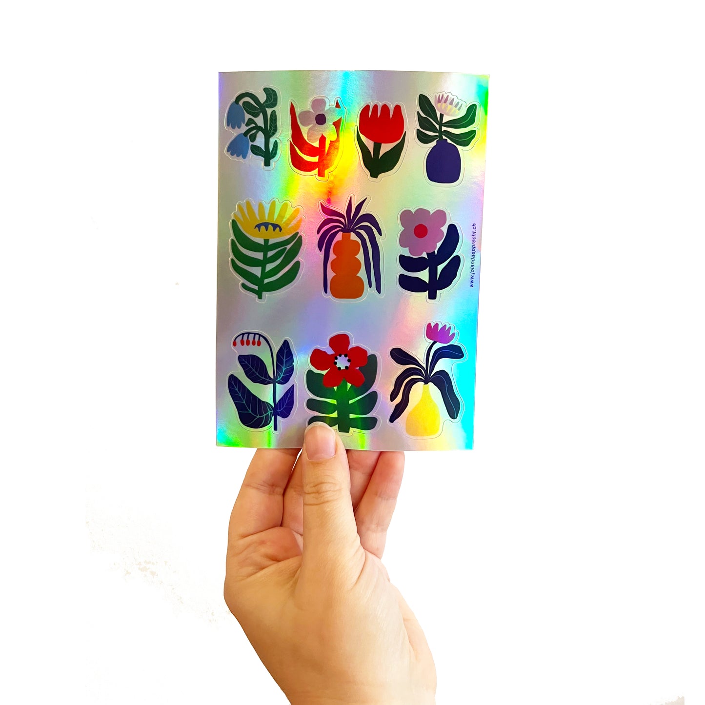 Jolanda Epprecht - Holografische Sticker "Blumen" (5 Stück)