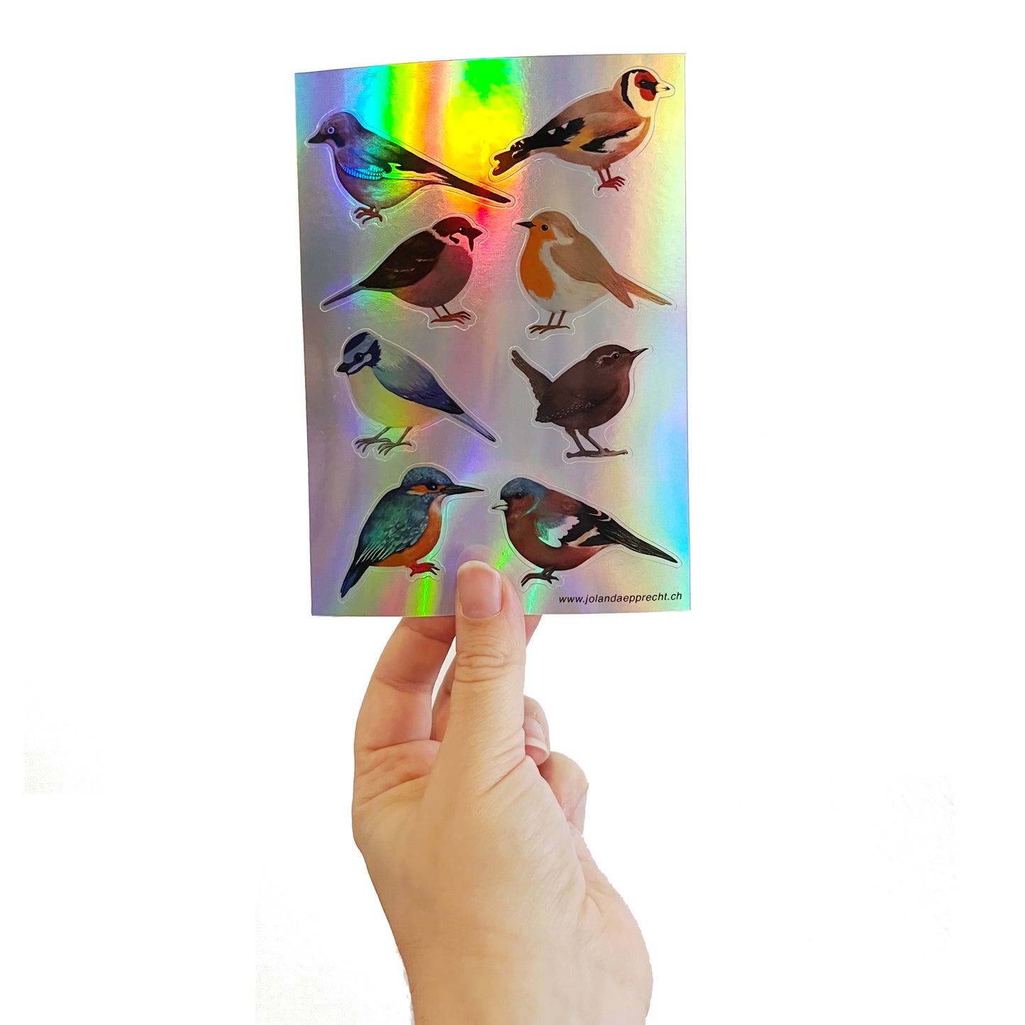 Jolanda Epprecht - Holografische Sticker "Vögel" (5 Stück)