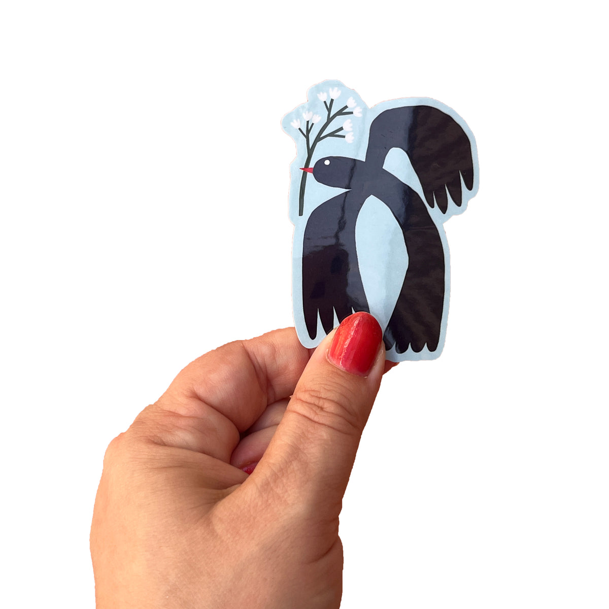 Jolanda Epprecht - Sticker "Vogel mit Blume" (5 Stück)