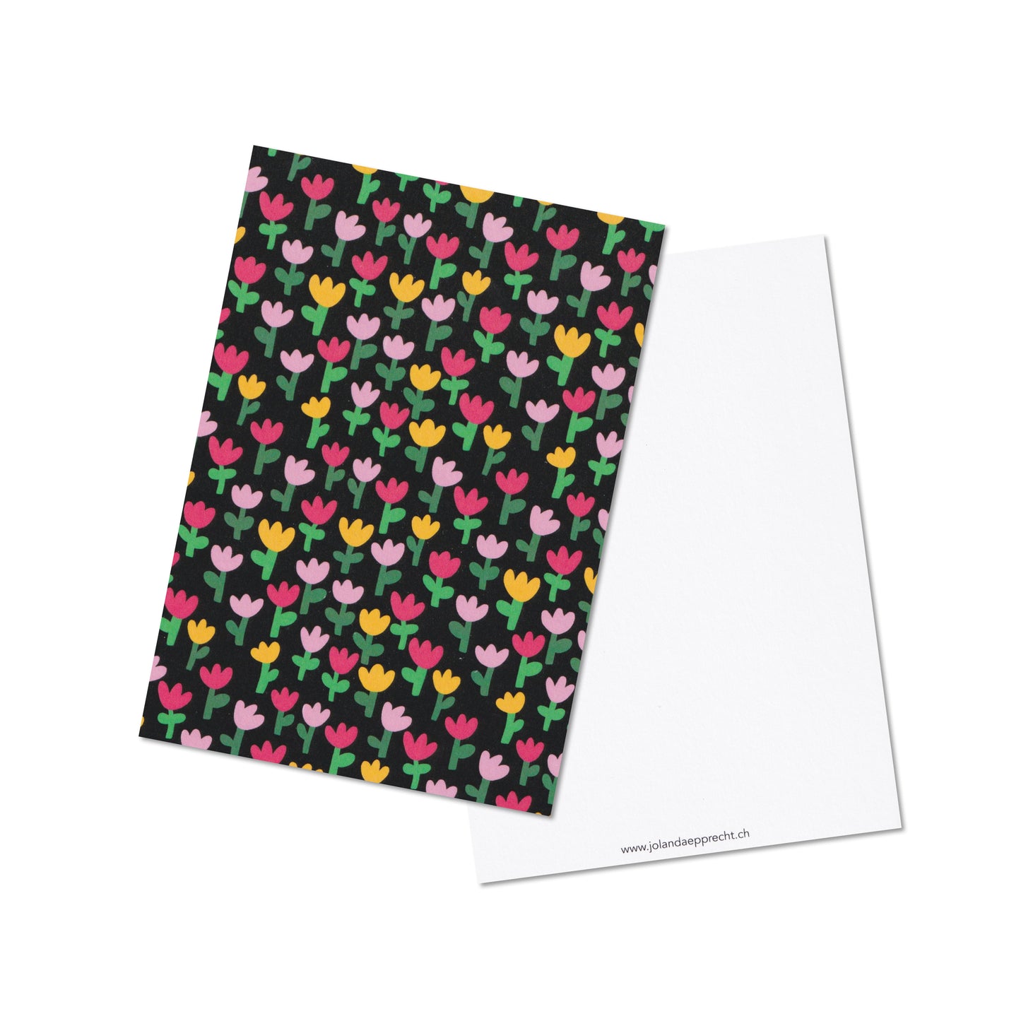Jolanda Epprecht - Postkarte "Tulpen 2" (schwarz) (5 Stück)