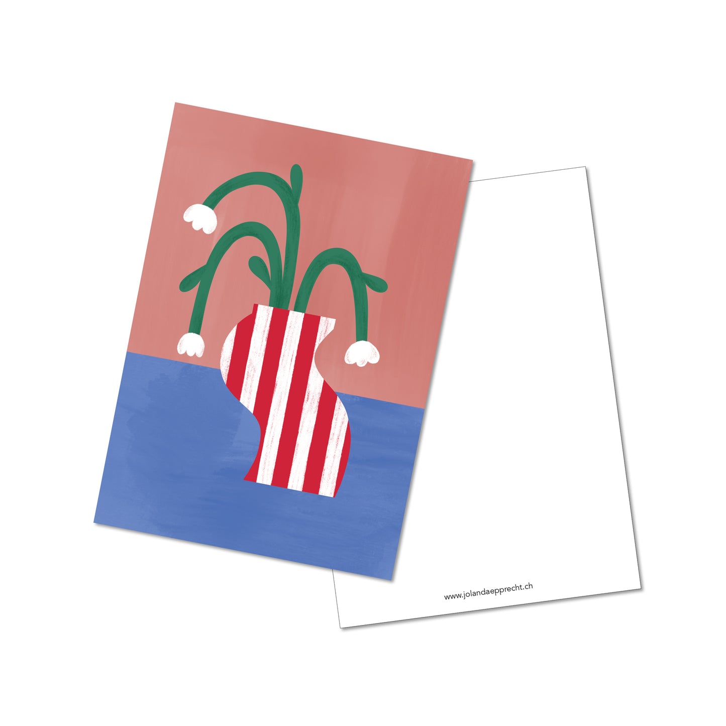 Jolanda Epprecht - Postkarte "Vase Streifen" (5 Stück)