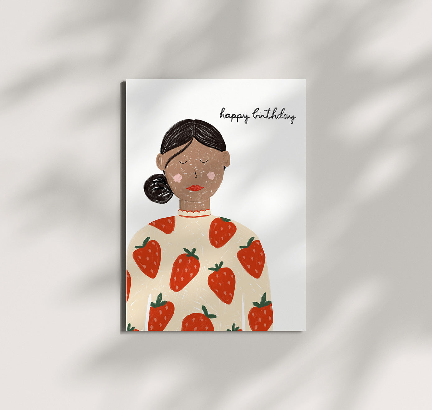 Pomba - Postkarte "strawberry birthday girl" (10 Stück)