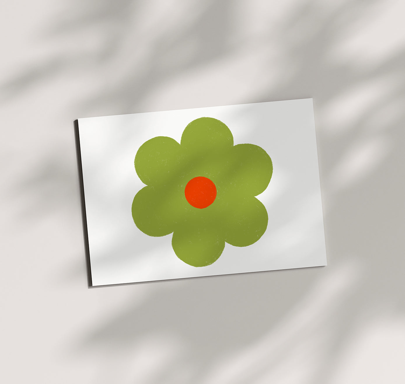Pomba - Postkarte "Blume Classic Grün" (10 Stück)
