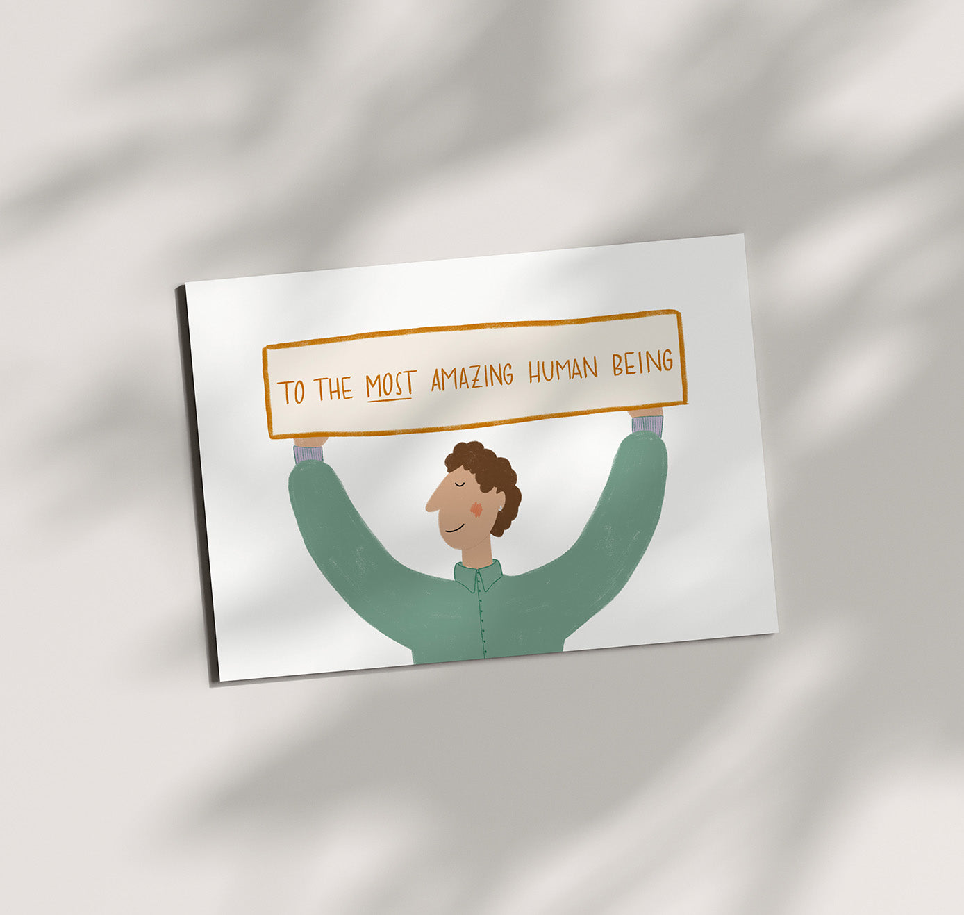 Pomba - Grusskarte "DUDE WITH SIGN" (5 Stück)