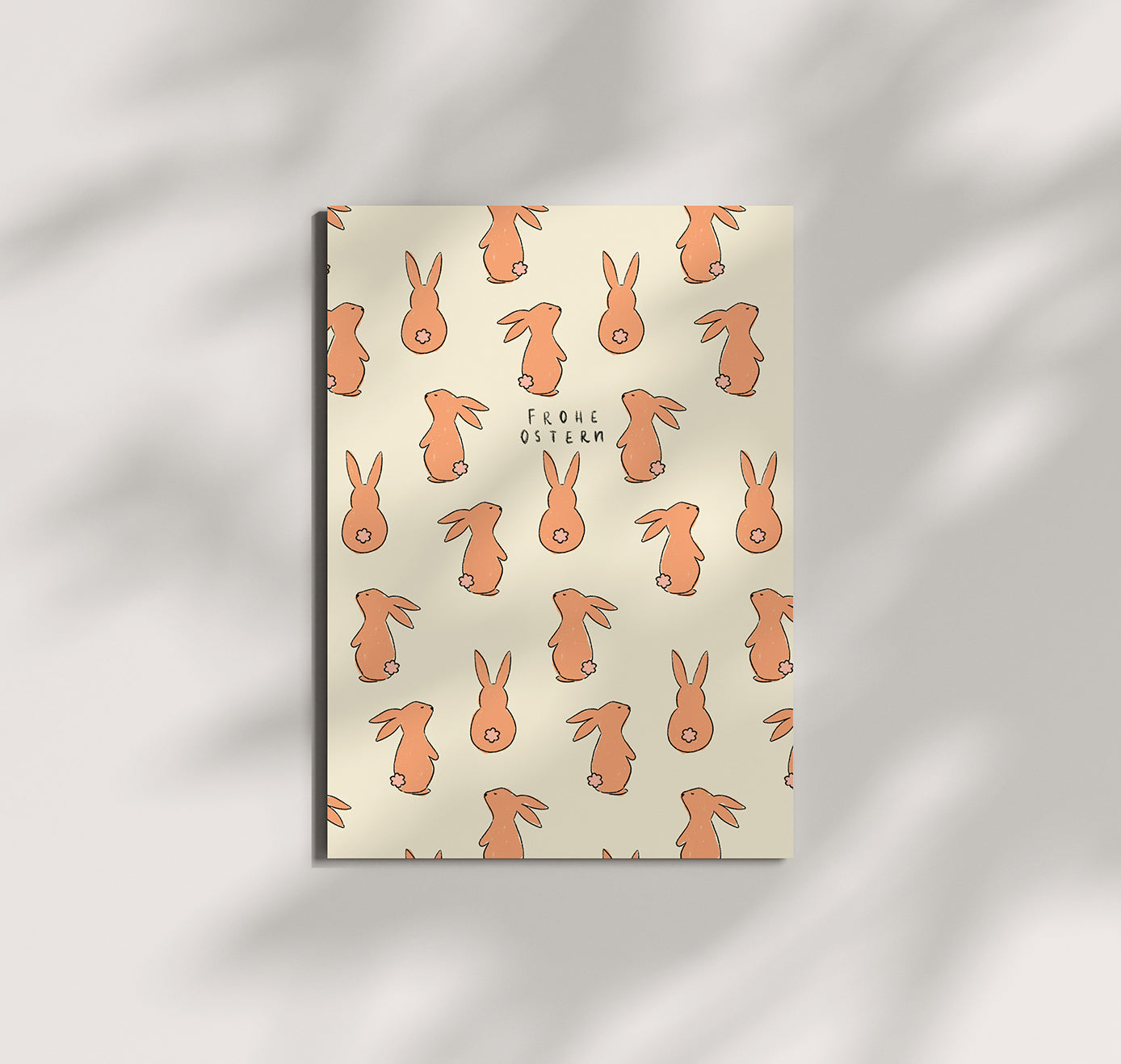 Pomba - Grusskarte "Rosa Hasen" (10 Stück)