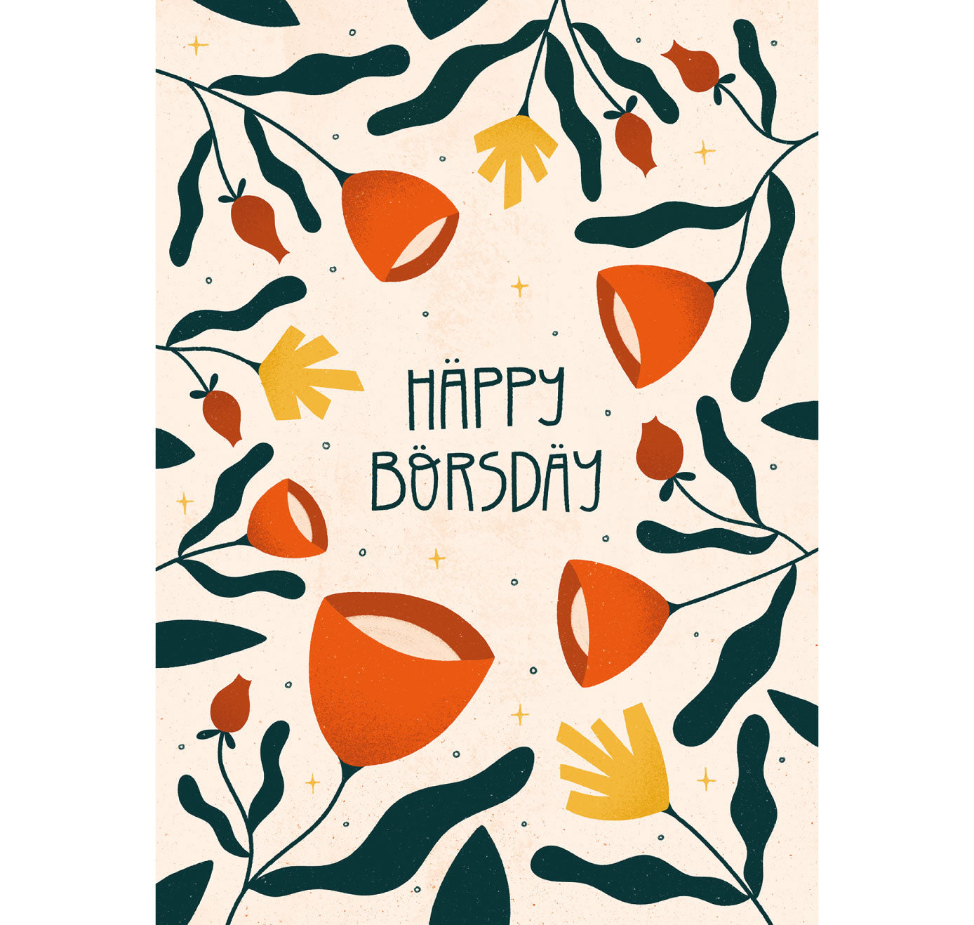 Carmen Saguer - Grusskarte "Haeppy" (5 Stück)