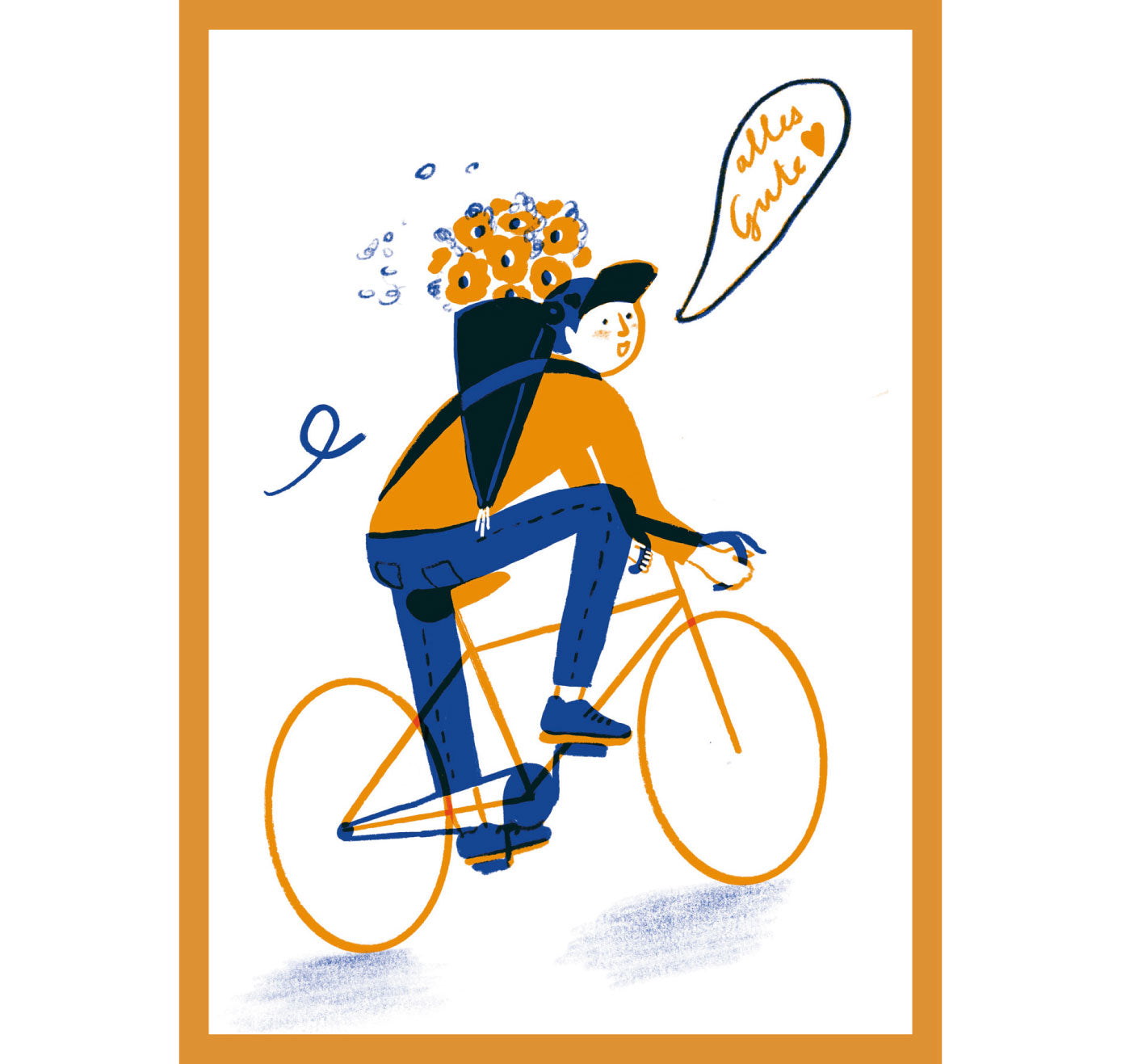 Line Rime - Grusskarte "Alles Gute" (5 Stück)