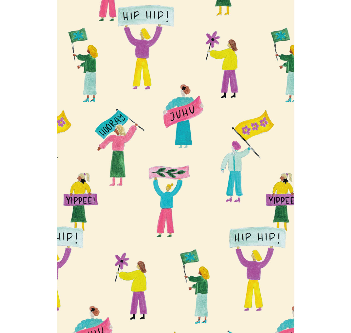 Pomba - Grusskarte "HipHip" (5 Stück)