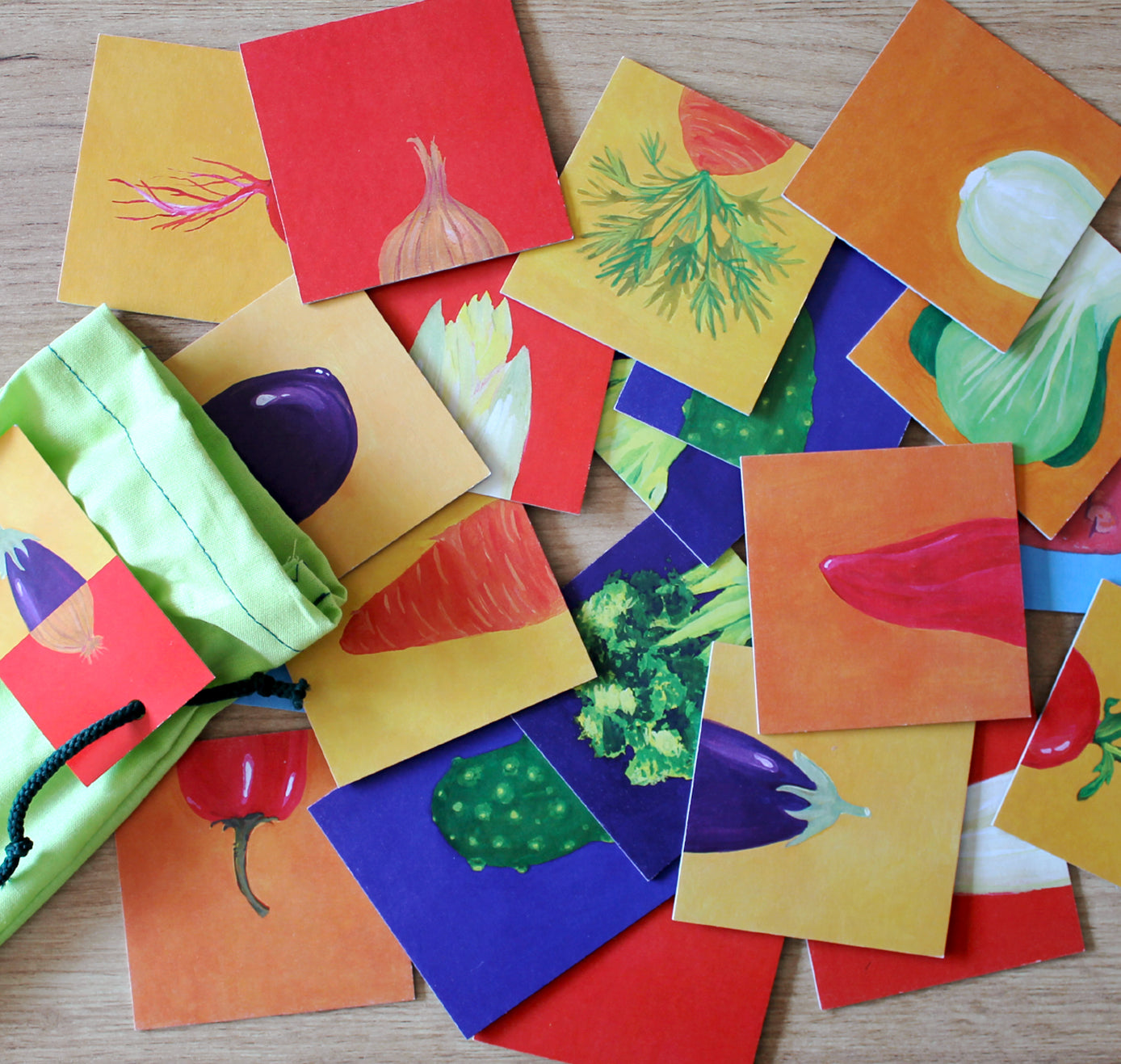 Yasmin König - Gemüsememory (20 Karten mit 10 Motiven) (1 Stück)