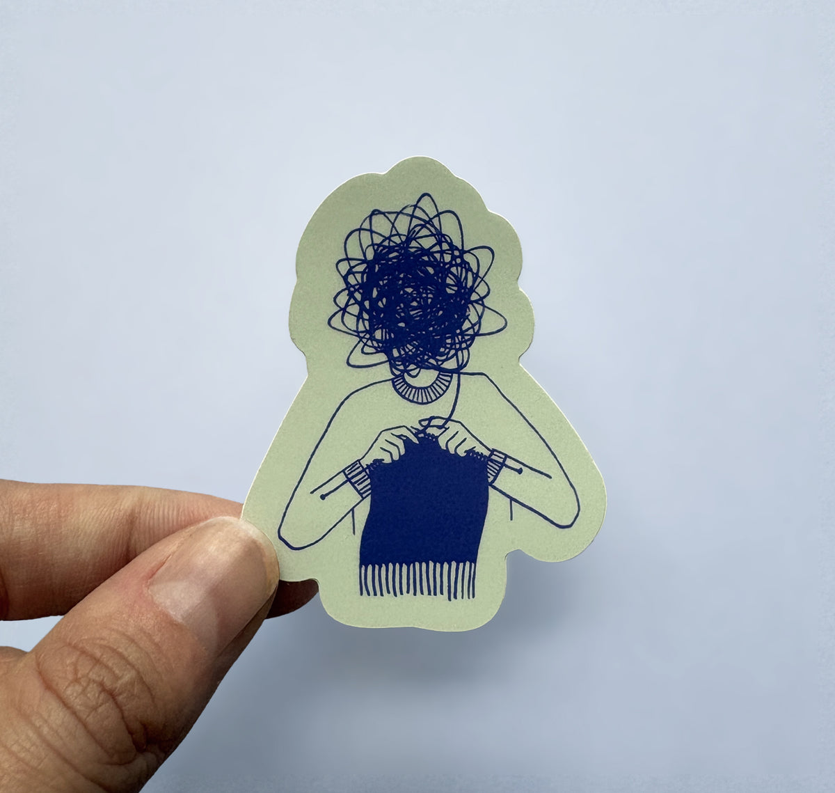 atelier gianna - Sticker "Knitting is my therapy" (5 Stück)
