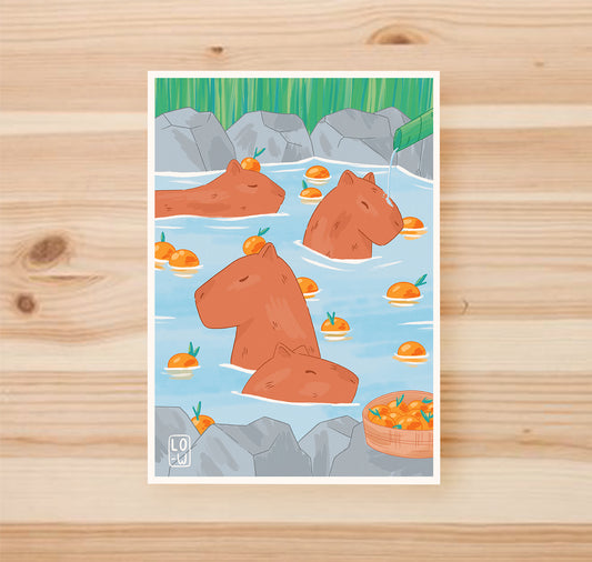 Laura LOW - Karte " Capybara" (5 Stück)