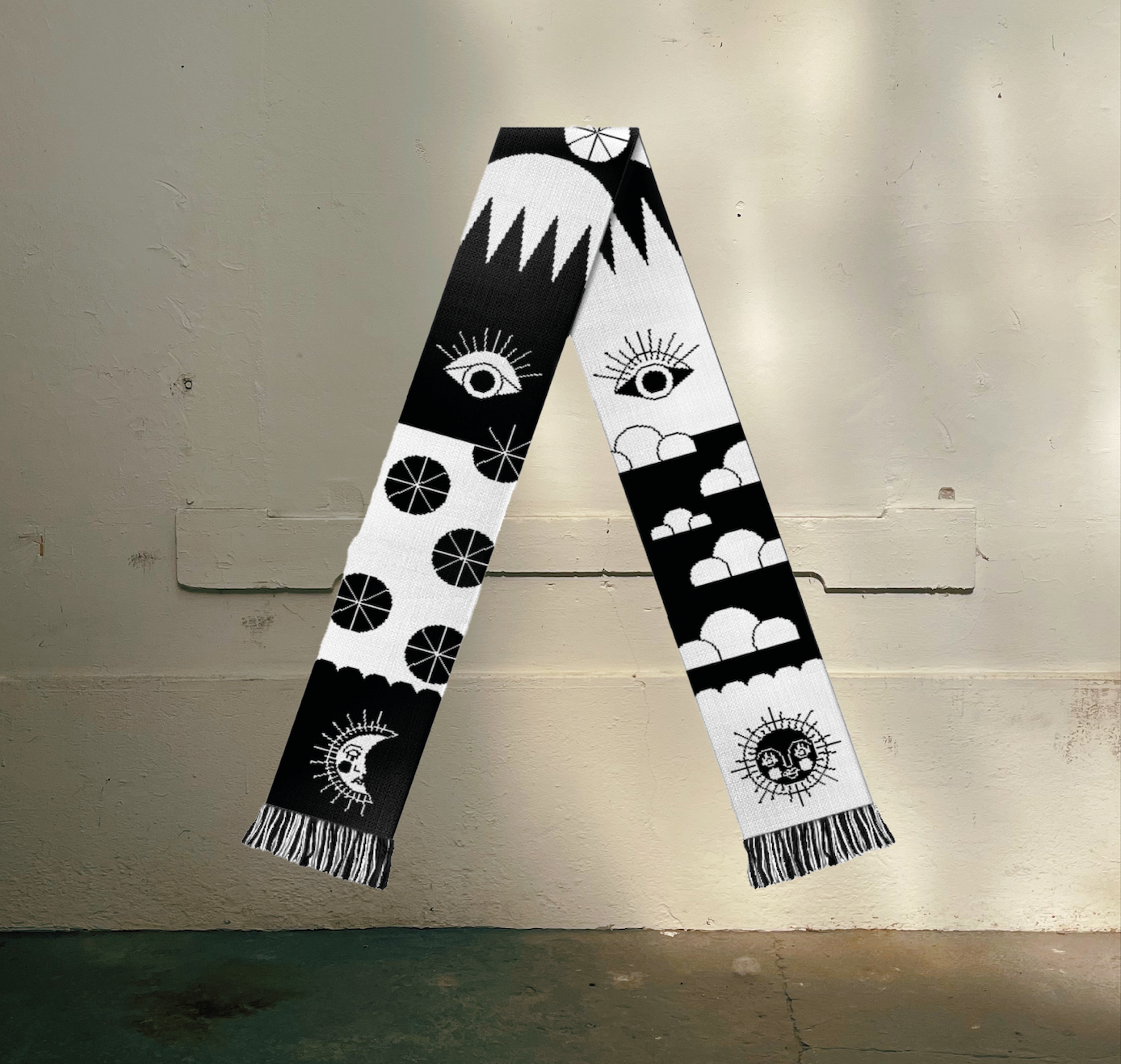 Giny Rocket - Schal "Black & White" (5 Stück)