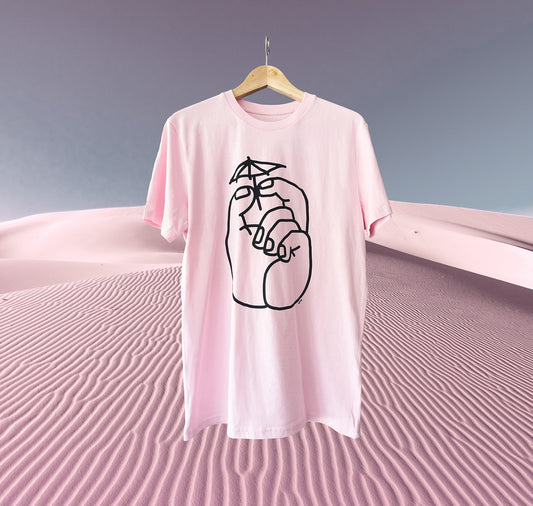 WOW! - T-Shirt "Hand with ombrella" (pink) (1 Stück)