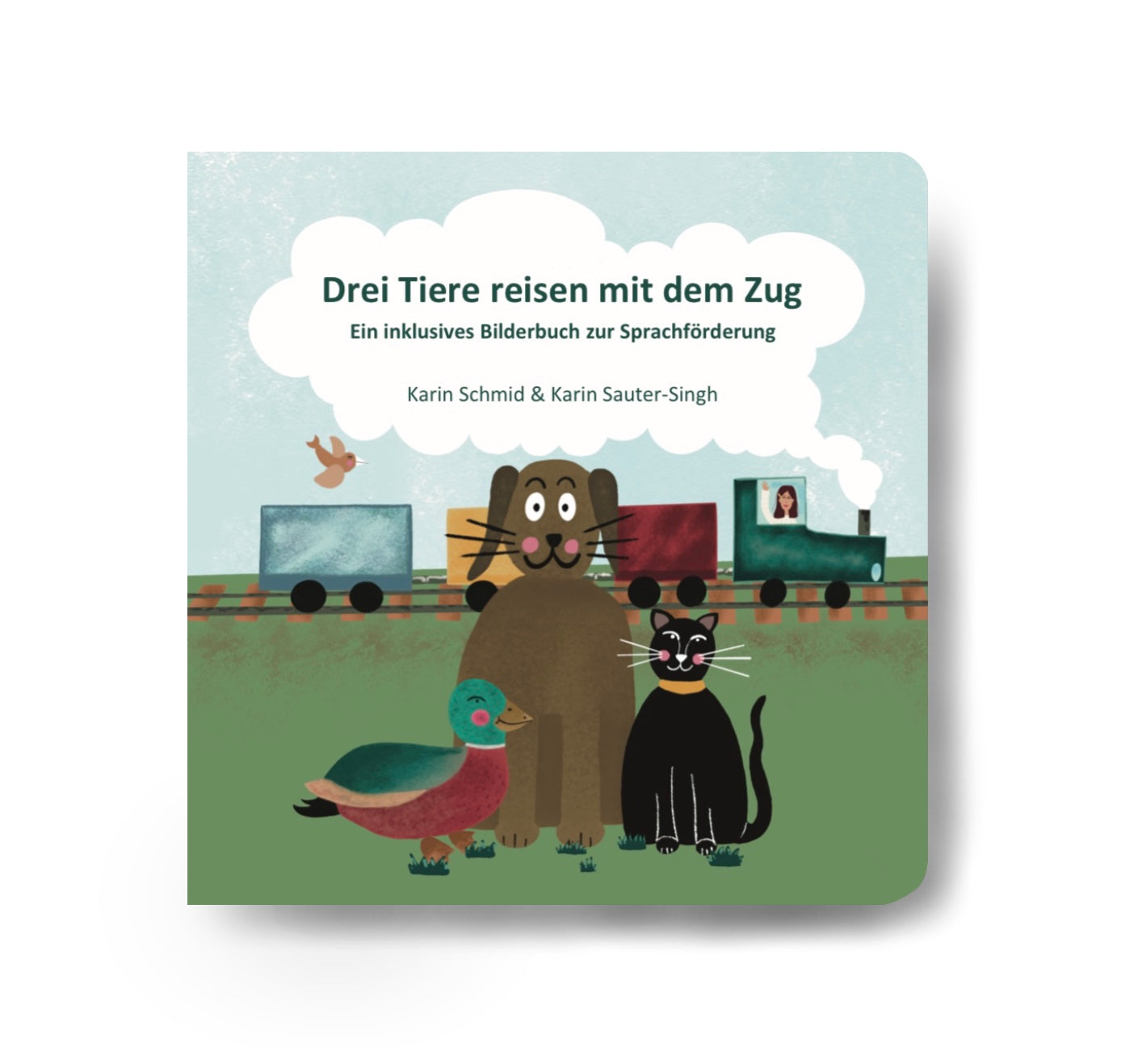 Karin Lena Schmid - Pappbilderbuch "Drei Tiere reisen mit dem Zug" (5 Stück)