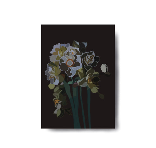 Karin Lena Schmid - Postkarte "Narzissen" (5 Stück)