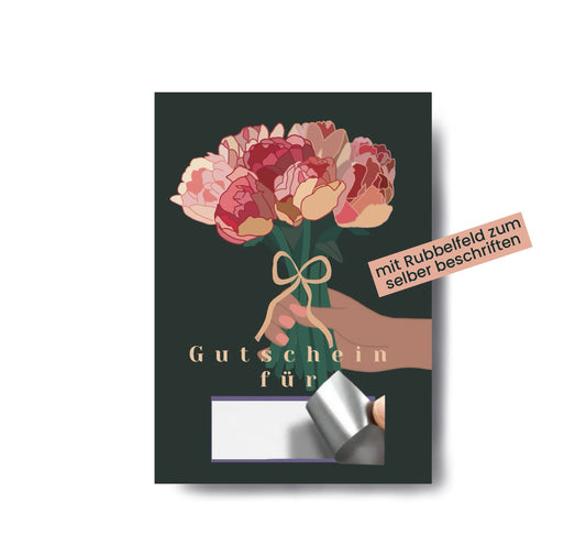 Karin Lena Schmid - Postkarte "Gutschein für…." (mit Rubbeletikett) (5 Stück)