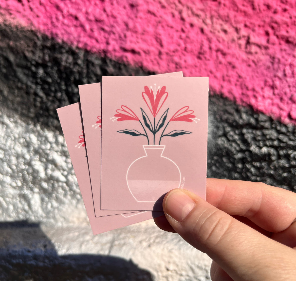 Sandra Staub - Sticker "Blumenvase" (5 Stück)