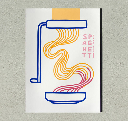 Jil Kugler - Plakat "Noodle Series - Spaghetti" (2 Stück)