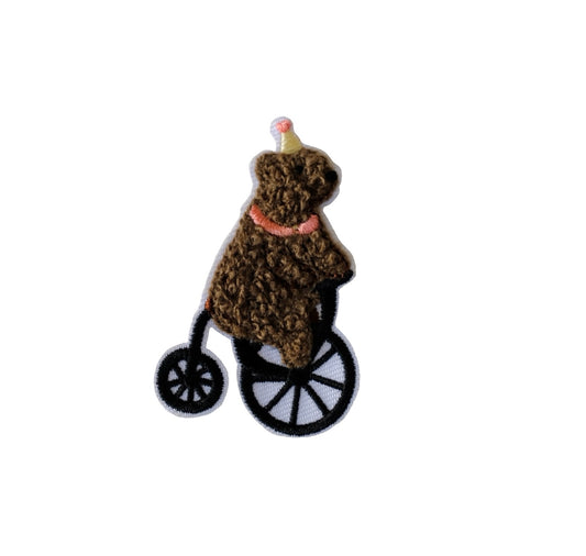 Karin Lena Schmid - Patch "Bär auf Rad" (5 Stück)