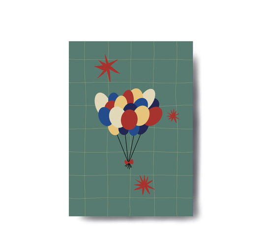 Karin Lena Schmid - Postkarte "Ballonstrauss" (5 Stück)