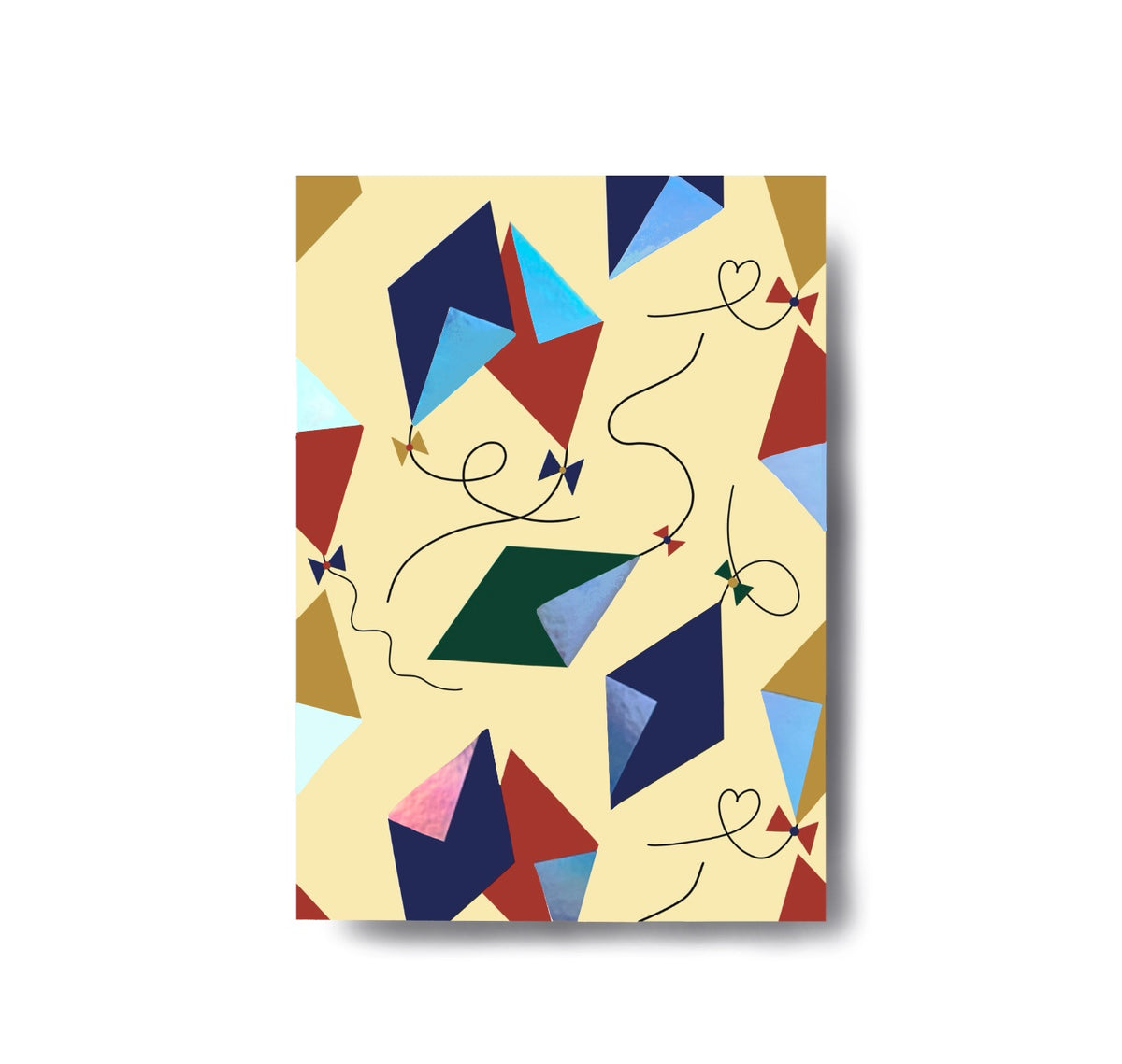 Karin Lena Schmid - Postkarte "Drachen mit Holofolie" (5 Stück)