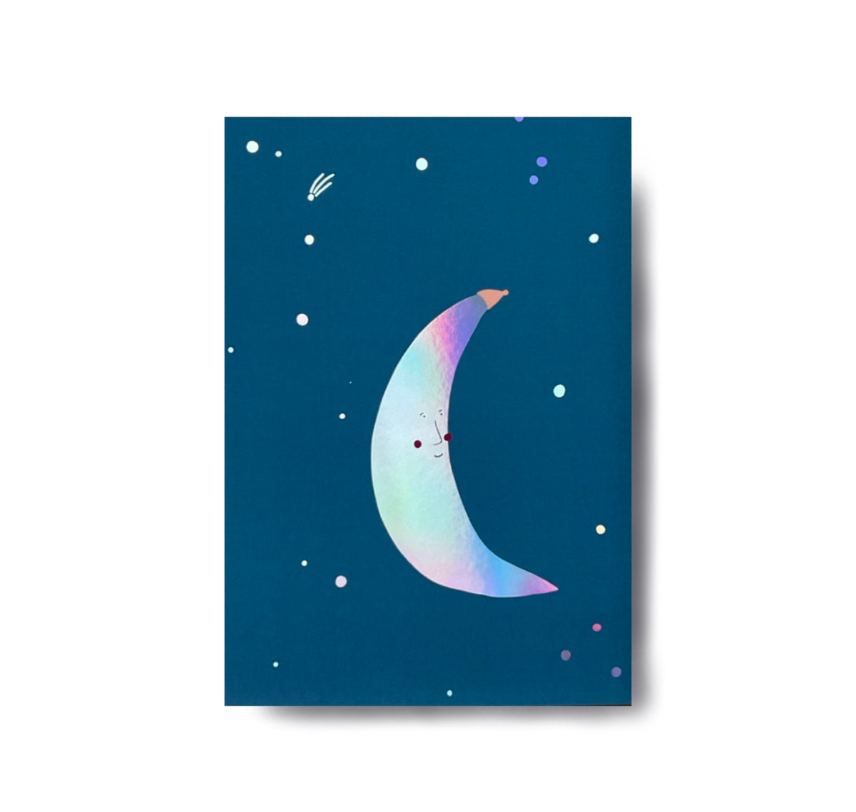 Karin Lena Schmid - Postkarte "Mond mit Holofolie" (5 Stück)