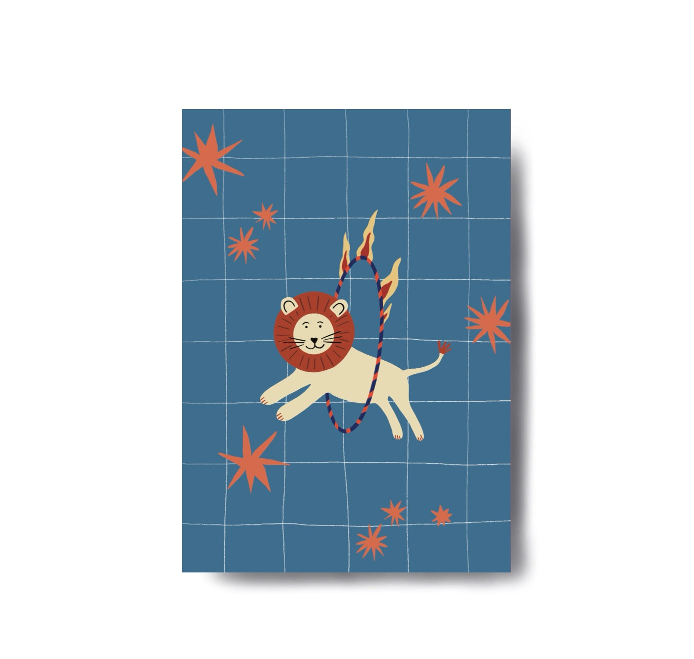 Karin Lena Schmid - Postkarte "Mutiger Löwe" (5 Stück)