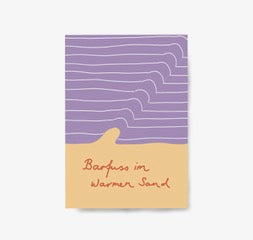 Karin Lena Schmid - Postkarte "Barfuss im warmen Sand" (5 Stück)