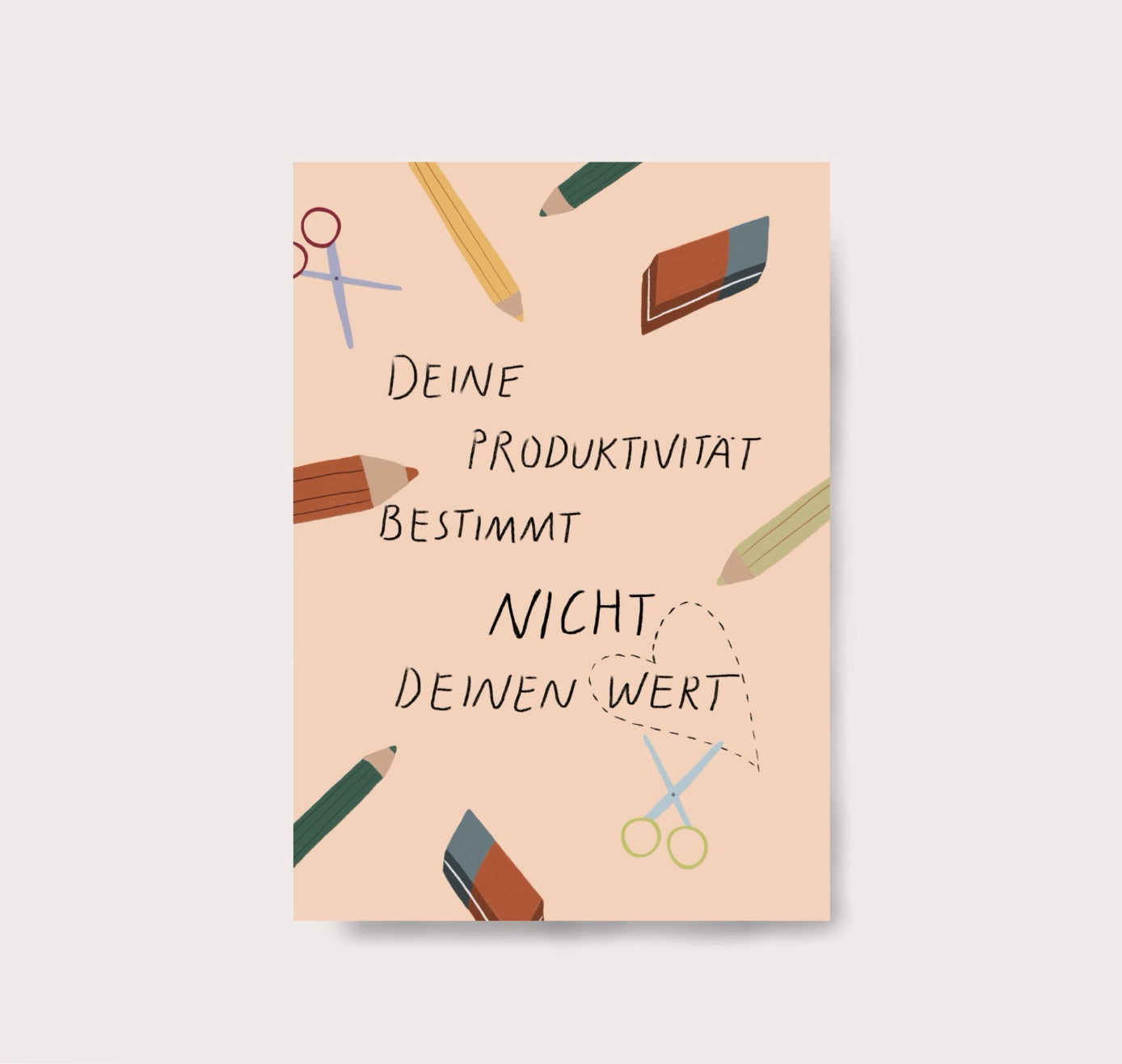 Karin Lena Schmid - Postkarte "Deine Produktivität" (5 Stück)