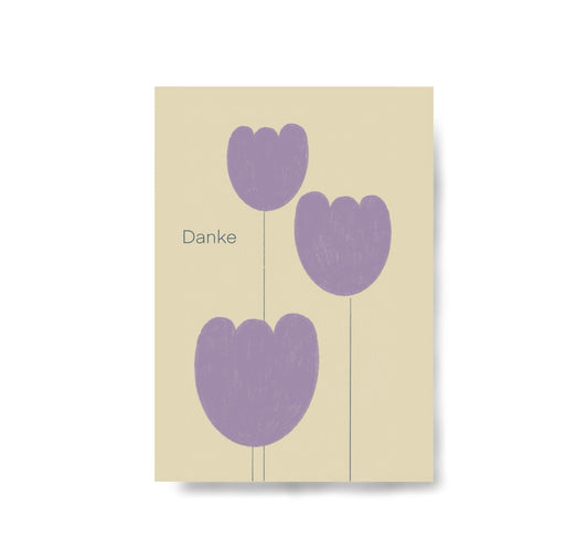 Karin Lena Schmid - Postkarte "Blumiges Danke" (5 Stück)