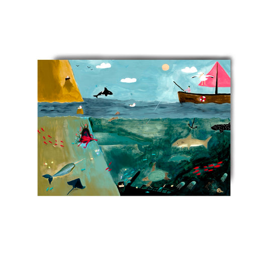 Karin Lena Schmid - Postkarte "Meer" (5 Stück)