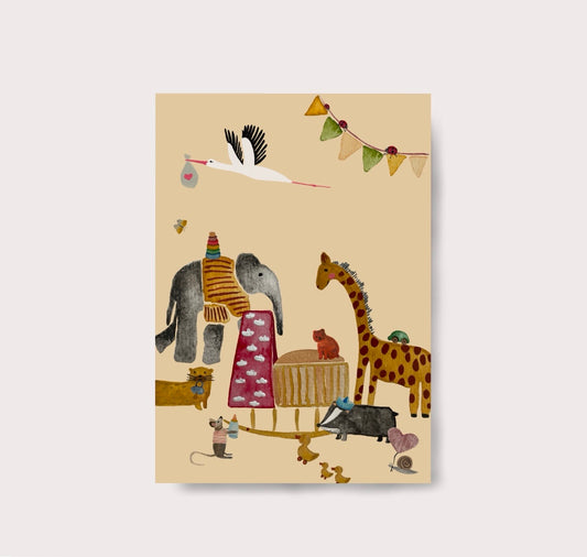 Karin Lena Schmid - Postkarte "Wiegenfest" (5 Stück)