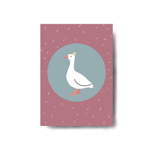 Karin Lena Schmid - Postkarte "Gans" (5 Stück)