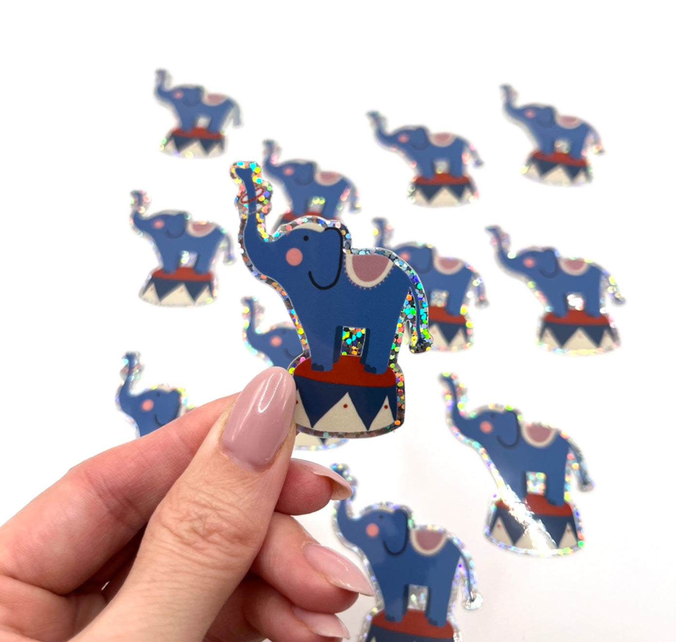 Karin Lena Schmid - Sticker "Elefant auf Podest" (5 Stück)