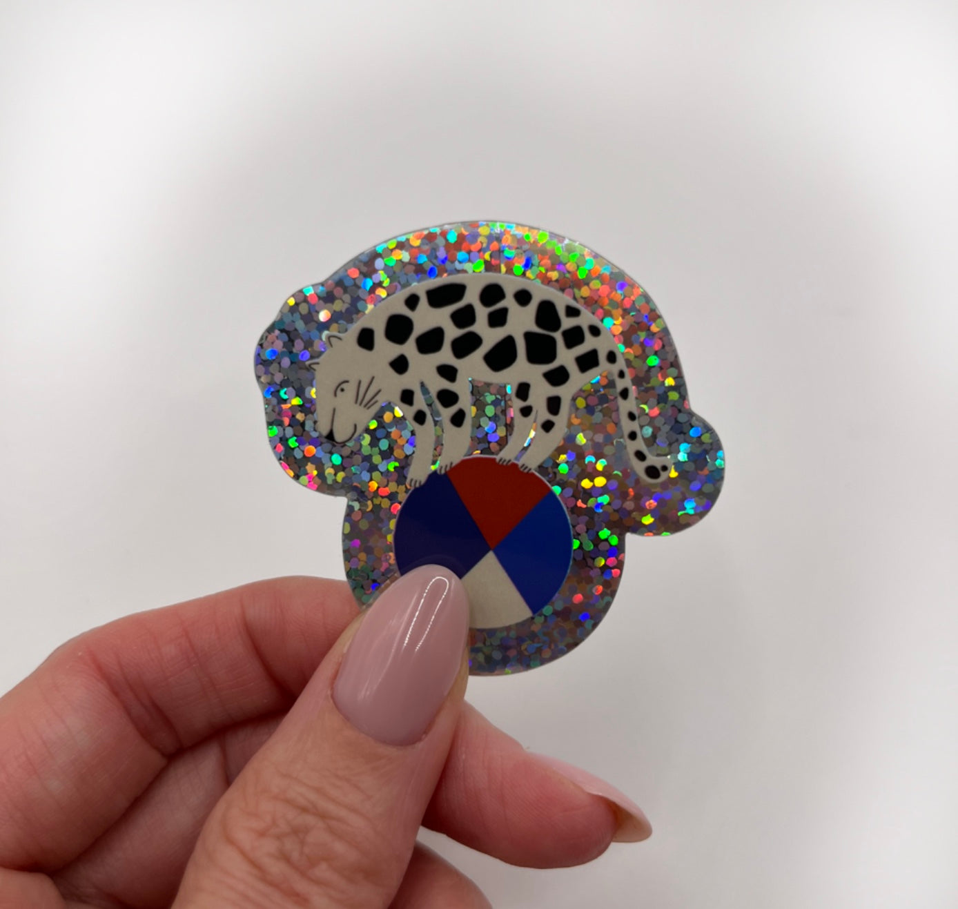 Karin Lena Schmid - Sticker "Leo auf Ball" (5 Stück)