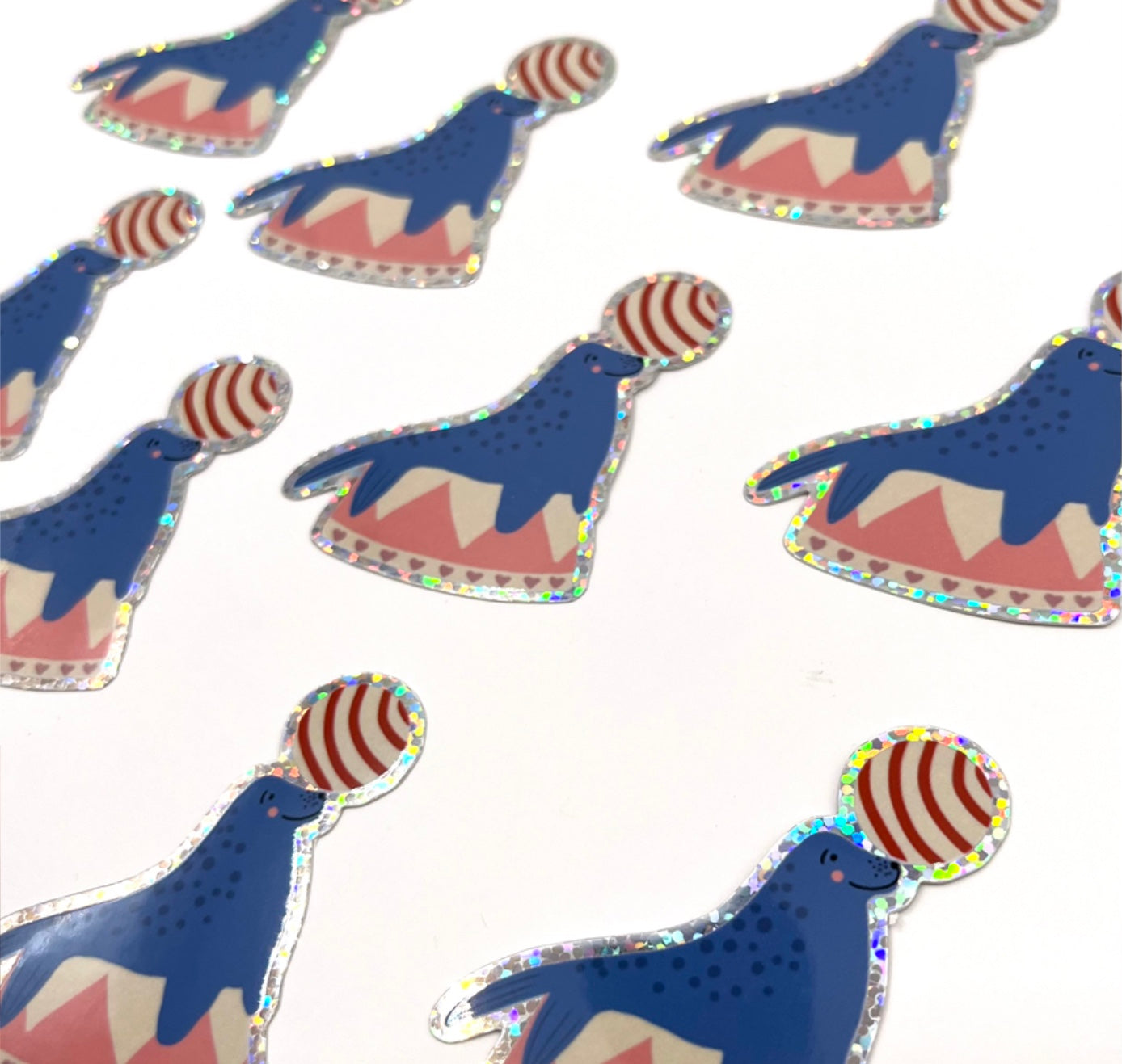 Karin Lena Schmid - Sticker "Seehund mit Ball" (5 Stück)