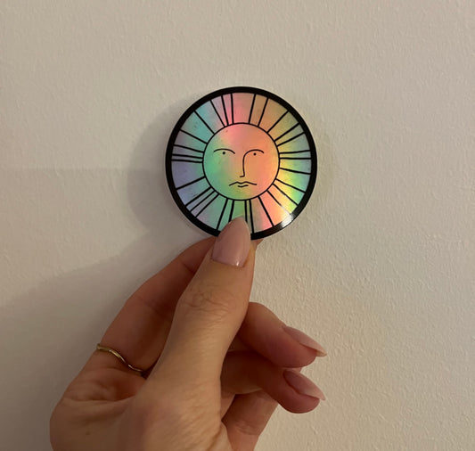 Karin Lena Schmid - Holografischer Sticker "Sonne" (5 Stück)