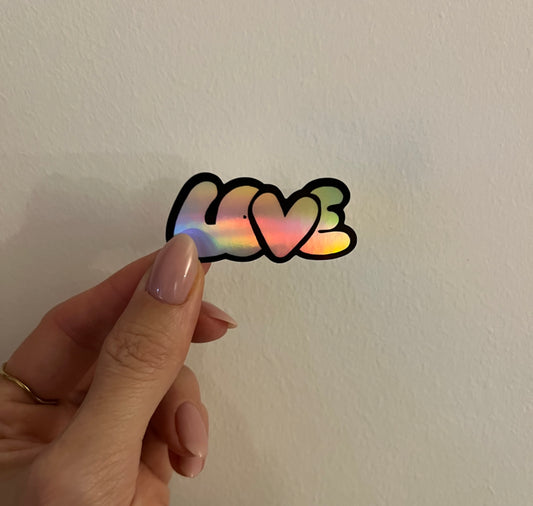 Karin Lena Schmid - Holografischer Sticker ‚LOVE‘ (5 Stück)