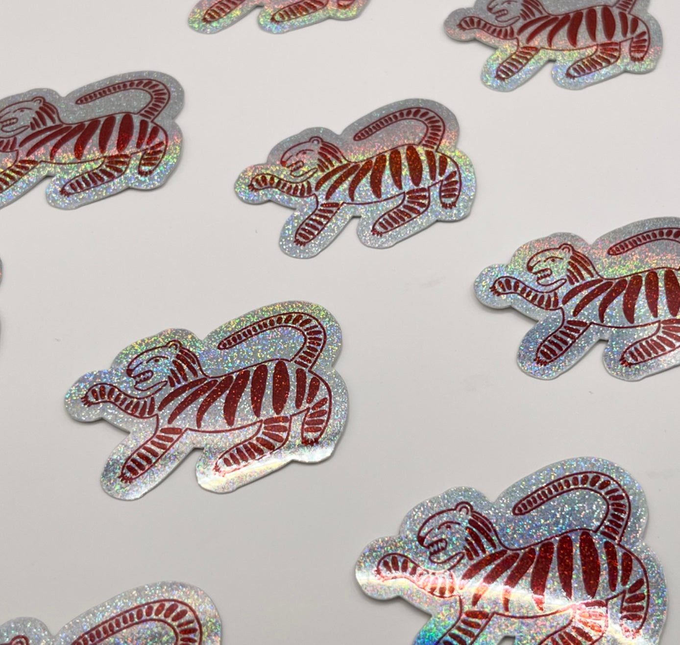 Karin Lena Schmid - Sticker "Glitzer Tiger " (5 Stück)