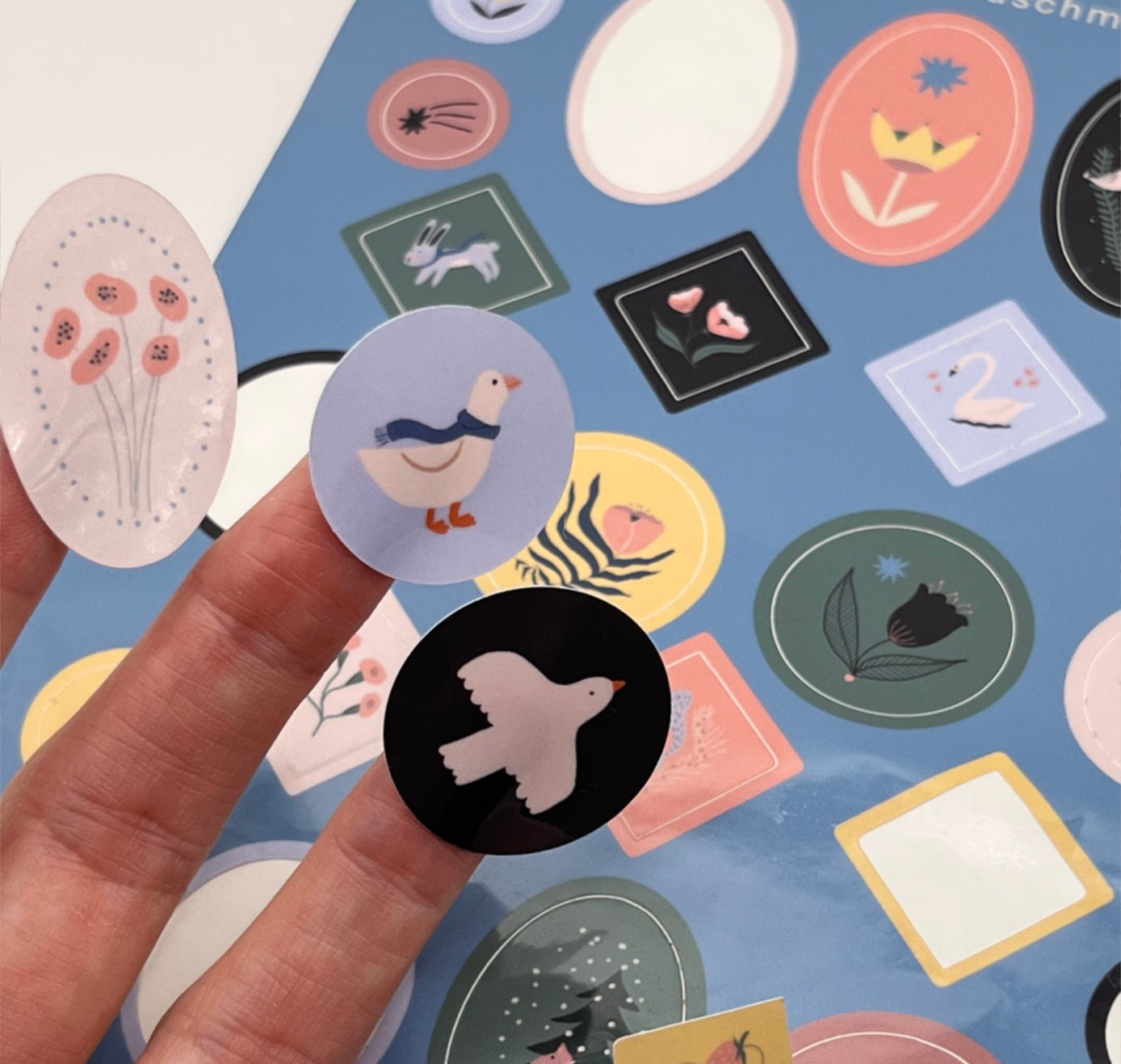 Karin Lena Schmid - Stickerset "Verziererei" (5 Stück)