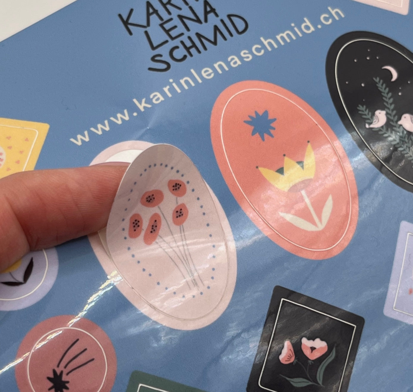 Karin Lena Schmid - Stickerset "Verziererei" (5 Stück)