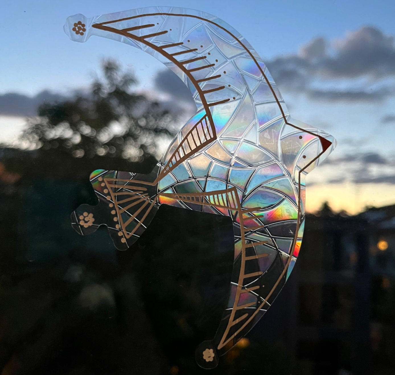 Karin Lena Schmid - Suncatcher "Vogel" (5 Stück)