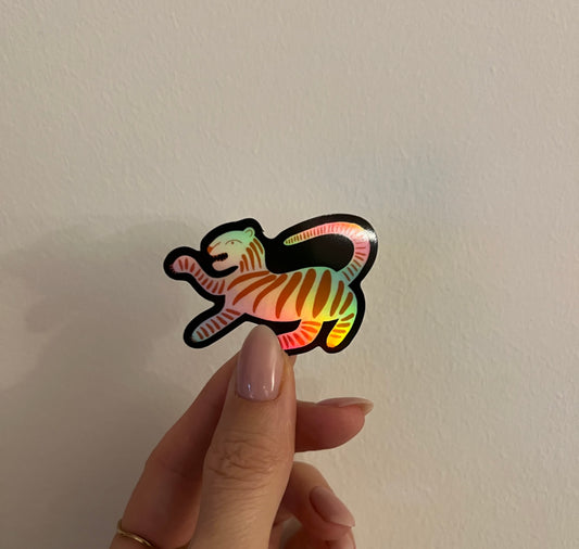 Karin Lena Schmid - Holografischer Sticker ‚Tiger‘ (5 Stück)