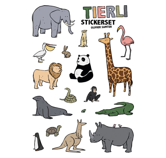 "Olivier Samter - "Tierli-Sticker" (5 Stück)