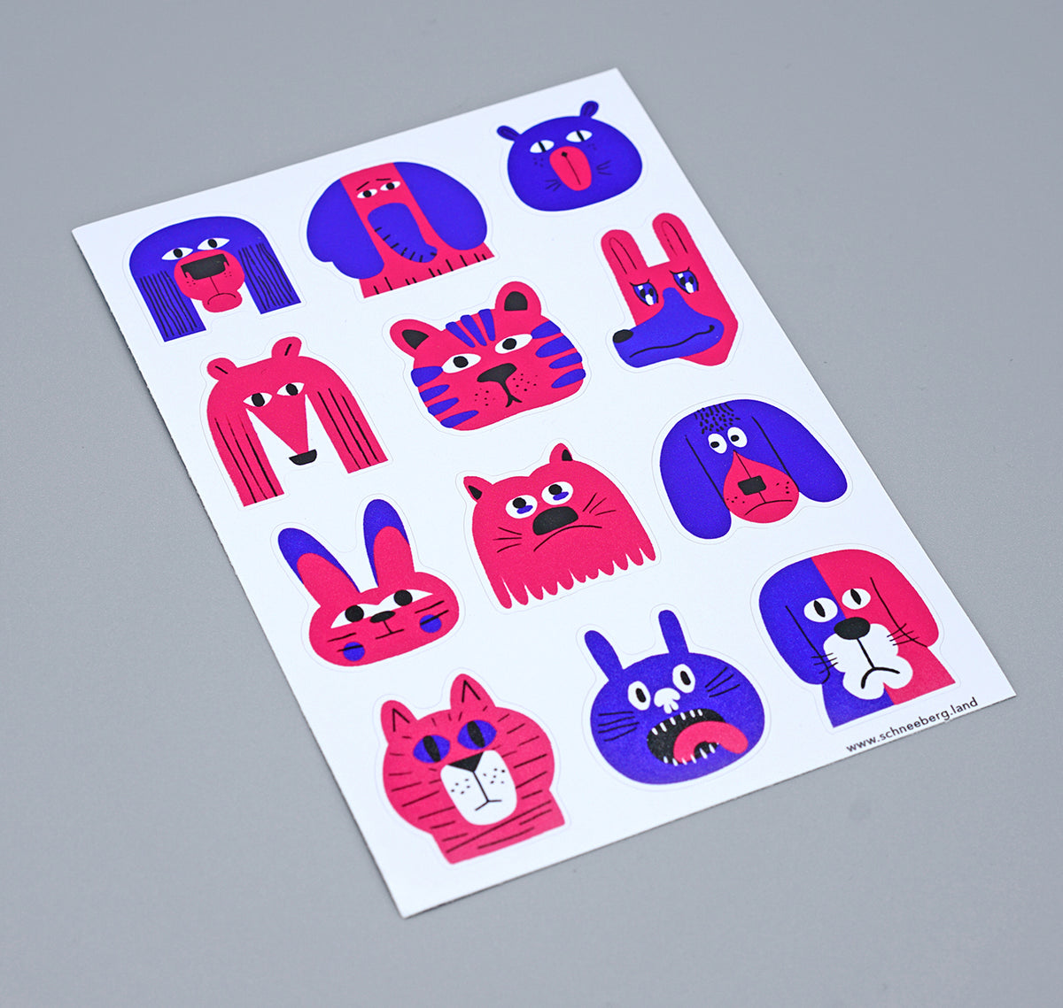 Anna-Lisa Schneeberger - Stickerbogen „Faces“ (5 Stück)