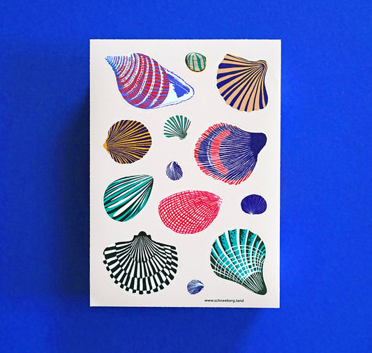 Anna-Lisa Schneeberger - Stickerbogen "Muscheln" (5 Stück)